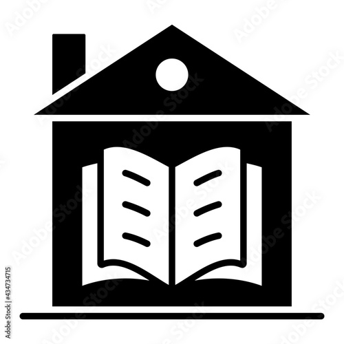 A glyph design, icon of home education