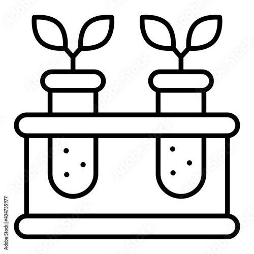 A linear design, icon of tubes plant