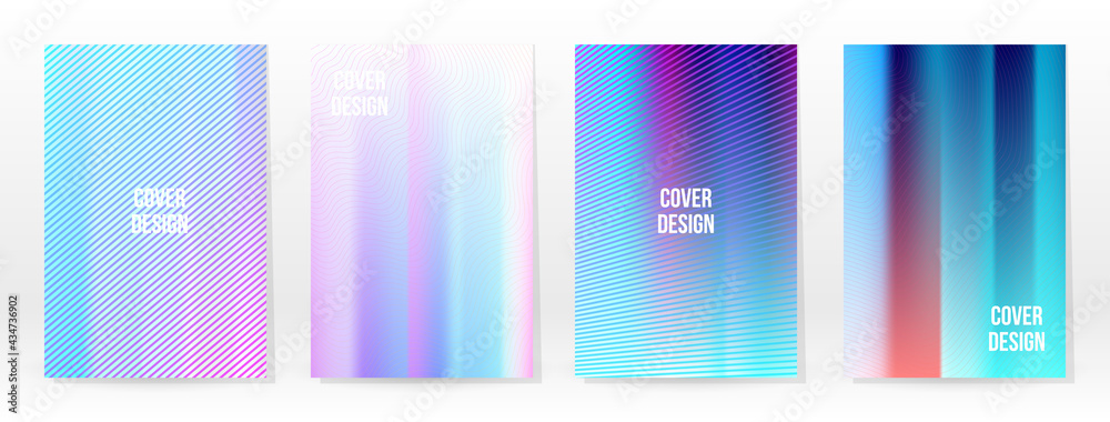 Holographic Poster Set Iridescent Technology Cover