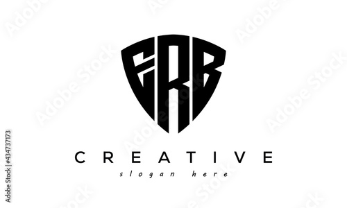 ERB letter creative logo with shield	