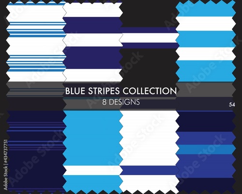 Blue Stripe Seamless Pattern Collection