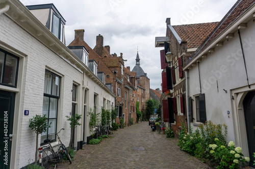 View of a medieval street in the Dutch city of Amersfoort