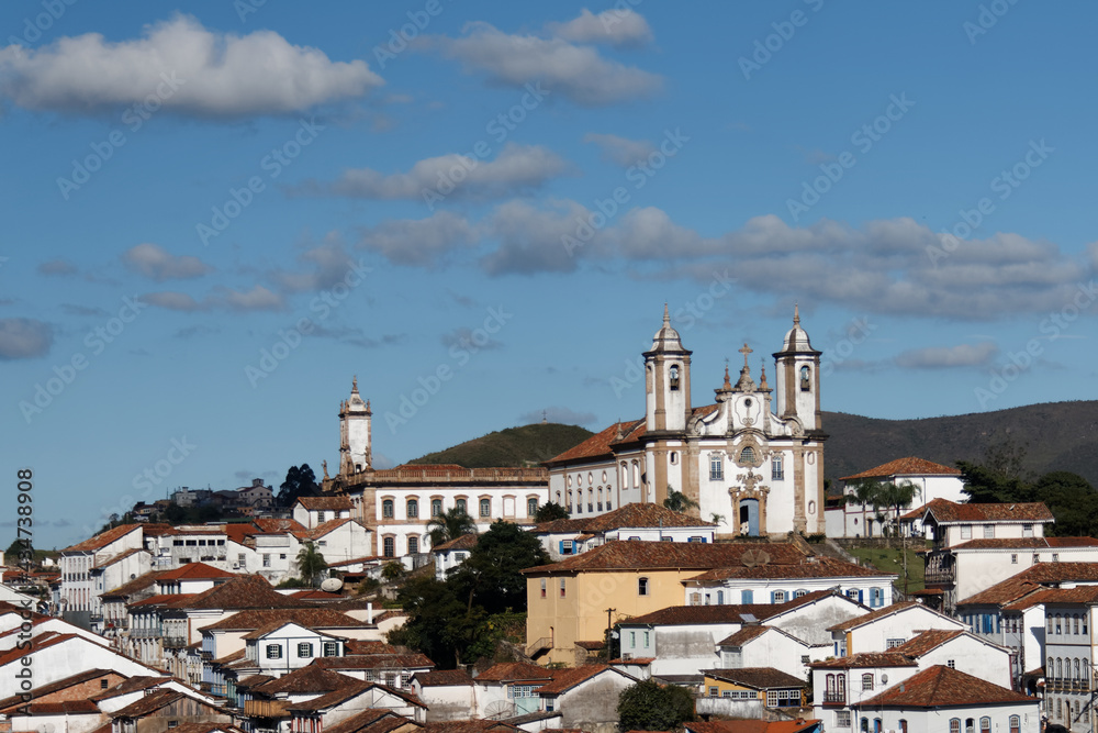 Miasteczko Ouro Preto w Brazylii (Minas Gerais), rok 2014