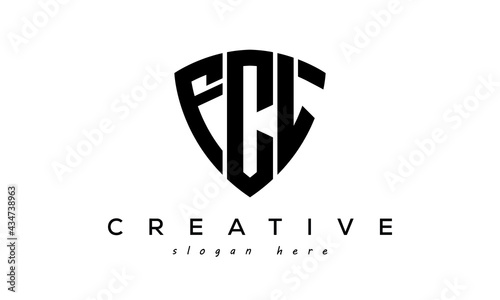 FCL letter creative logo with shield	 photo