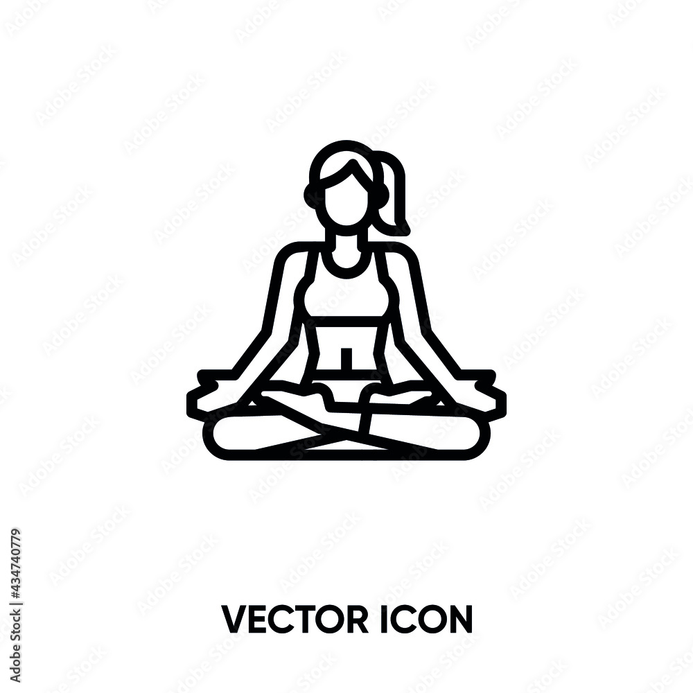 Yoga vector icon. Modern, simple flat vector illustration for website or mobile app.Meditation symbol, logo illustration. Pixel perfect vector graphics Yoga vector icon. Modern, simple flat vector illustration for website or mobile app.Meditation symbol, logo illustration. Pixel perfect vector graphics