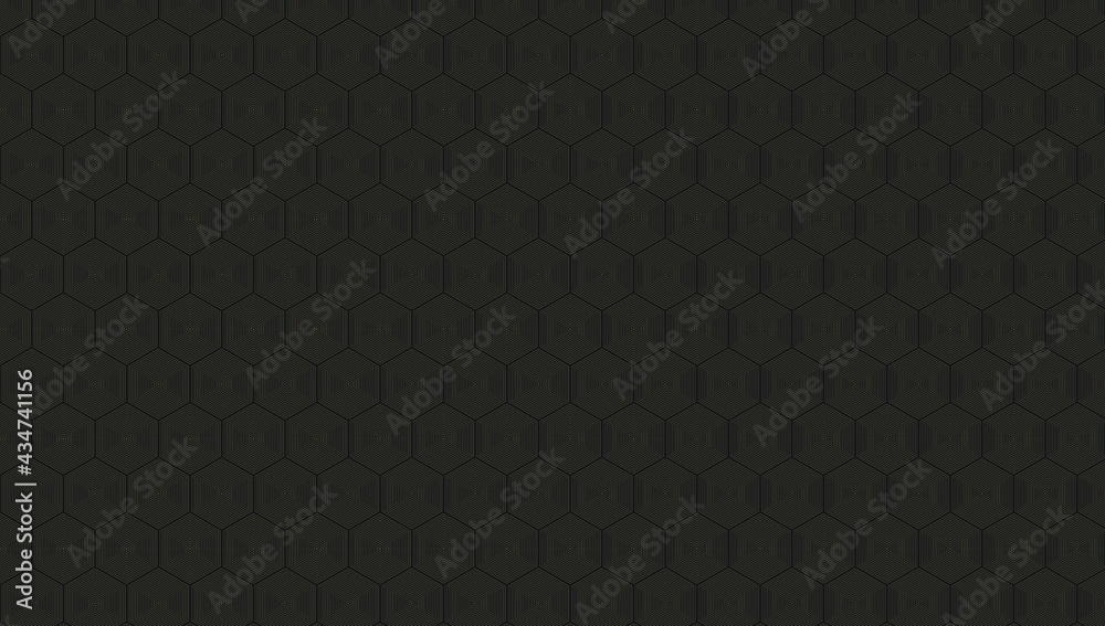 Black backdrop and abstract background of hexagonal gold lines Black backdrop and abstract background of hexagonal gold lines