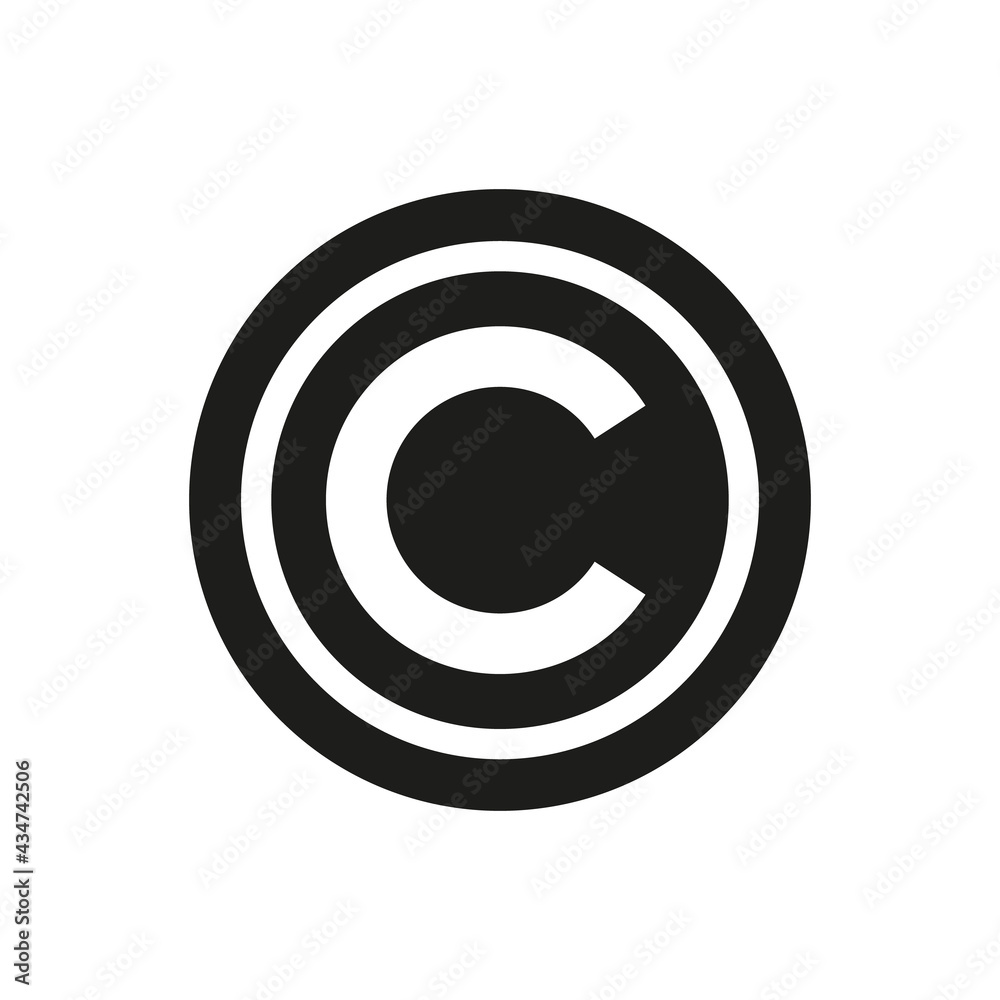 Copyright icon, C letter label for UI design button. Intellectual property protection symbol for websites and mobile apps design. Copyright icon, C letter label for UI design button. Intellectual property protection symbol for websites and mobile apps design.