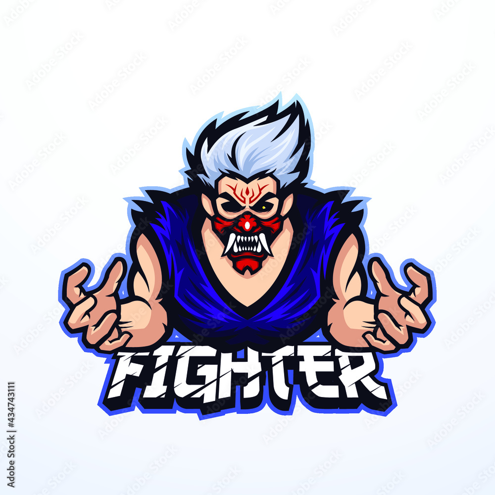 Vector Illustration of Angry Fighter Vector Illustration of Angry Fighter