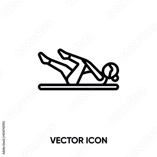 Pilates vector icon. Modern, simple flat vector illustration for website or mobile app. Yoga symbol, logo illustration. Pixel perfect vector graphics	