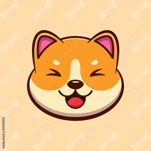 Φωτογραφία Cute Shiba Inu dog Vector illustration - Vector, good for dogecoin mascot logo