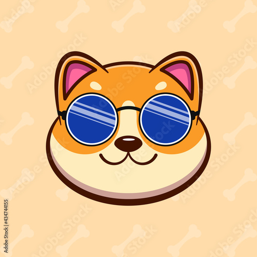 Cute Shiba Inu dog Vector illustration - Vector, good for dogecoin mascot logo 