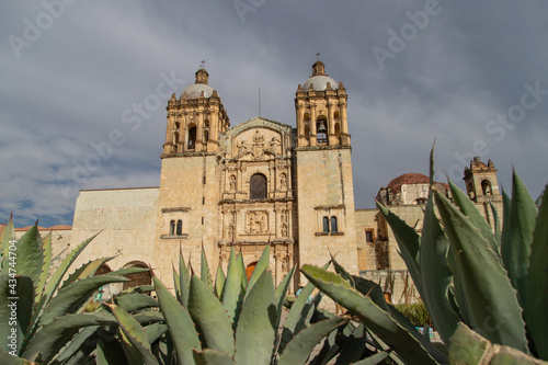 Santo Domingo Cathedral in historic Oaxaca city center photo