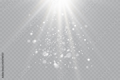 Vector transparent sunlight special lens flash light effect