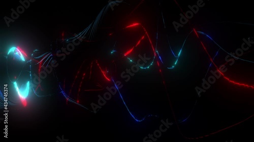 Beautiful Abstract VJ Loop Of Colorful Energy Streaks