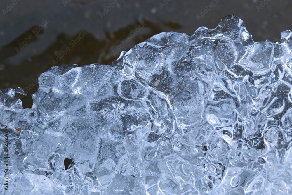 Obraz premium blue ice texture background