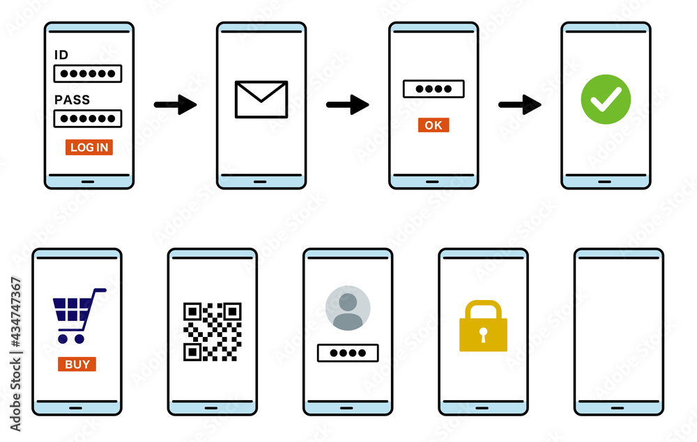会員登録の流れのスマートフォンのイラスト ログイン画面 線画カラー Smartphone Login Screen Stock Vector Adobe Stock 会員登録の流れのスマートフォンのイラスト ログイン画面 線画カラー Smartphone Login Screen Stock Vector Adobe Stock