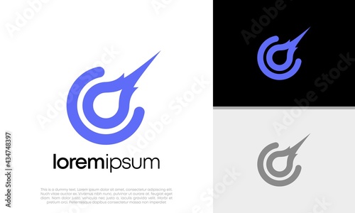 Space vector design templete. Comet logo. Galaxy. Set logo - vector