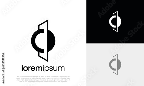 Abstract artificial intelligence logo. Innovative high tech logo template. Smart computer. machine learning. Cognitive logo. Technology Logo.	