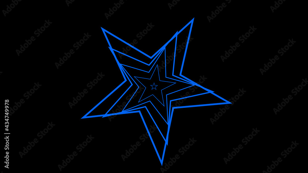 Obraz premium Star Shape Repetition Illustration