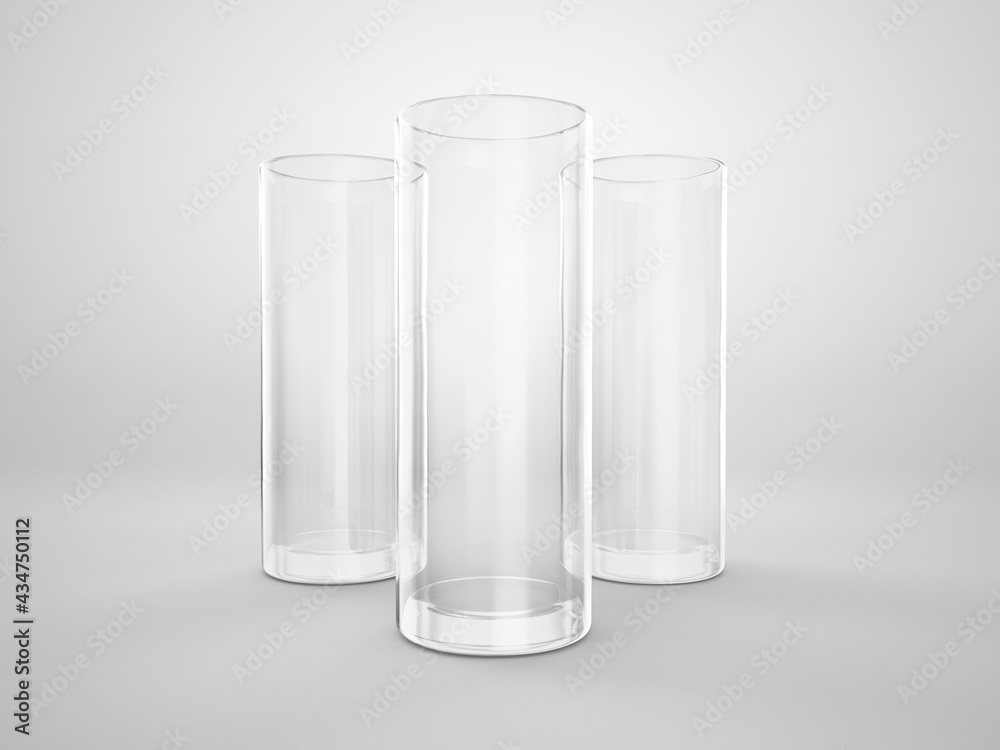 Rendering long drink acrylic cup isolated on white background with different positions. 3d illustration Rendering long drink acrylic cup isolated on white background with different positions. 3d illustration