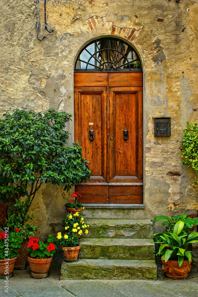 Tuscan Door with Flowers