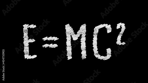 Plakat w ramie e=mc2 Einstein formula relativity hand writing
