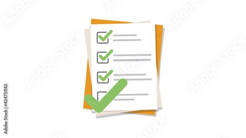Check List Web tablet 4k Animation. Motion Graphics