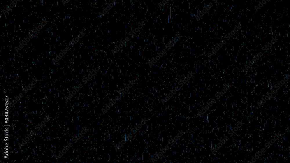 Colourful Dust Space Sparkle Rain Illustration on Black Background