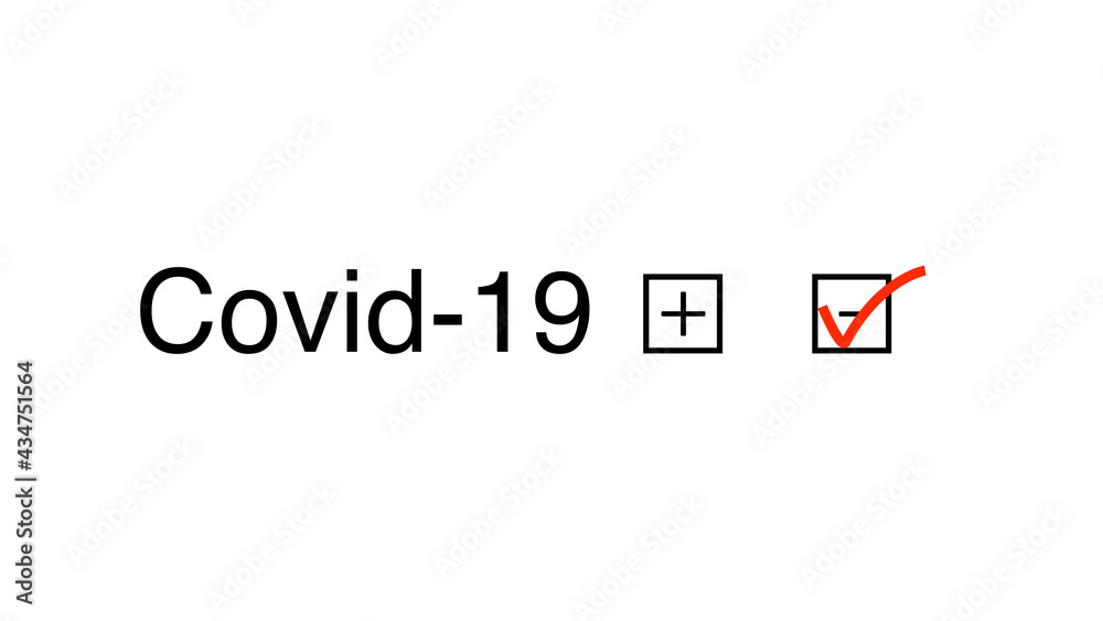 Corona Virus or Covid-19 Test Negative With Box Check List