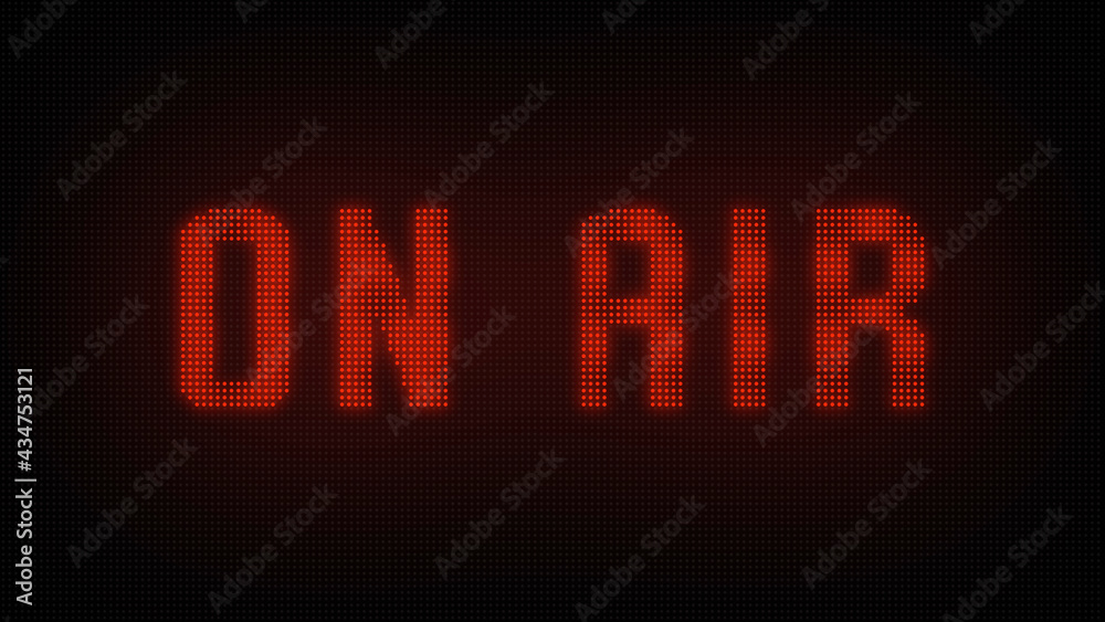 On Air Neon Glow Sign on LED Screen