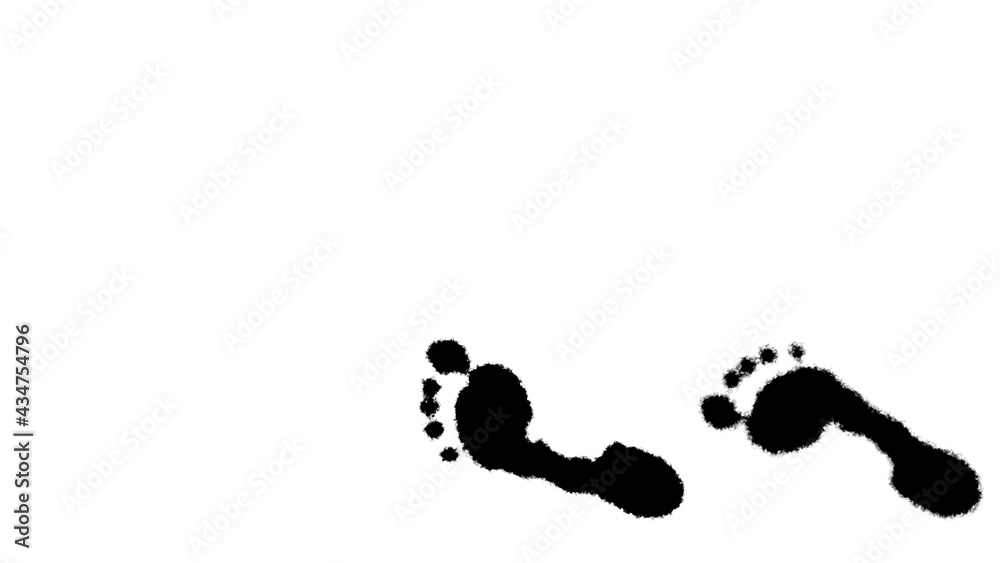 Two Footmark on white background Two Footmark on white background