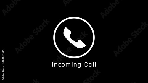 Incoming Call Screen on Black Background
