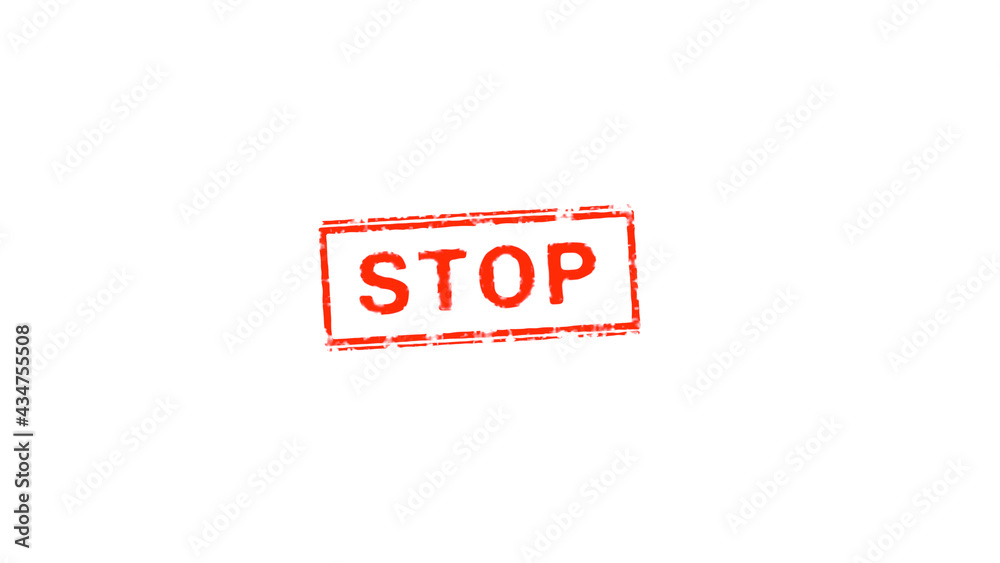 Stop Text Stamp effects on White Background Stop Text Stamp effects on White Background