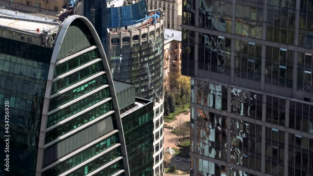 Moscow city top view, slow motion video of the city of Moscow from the highest vantage point in Europe Moscow city top view, slow motion video of the city of Moscow from the highest vantage point in Europe