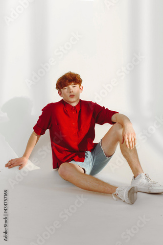 portrait of a young man in the studio