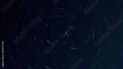 Foto Star Trail witn Shooting Stars Seamless Loop Background