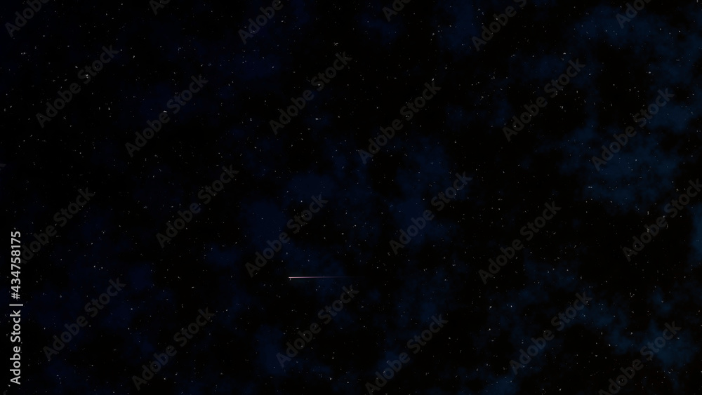 Fototapeta premium Twinkle Stars in Night Sky with Shooting Stars Background