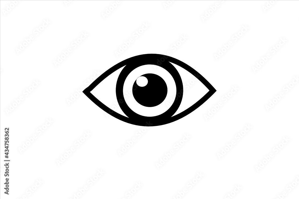 simple black eye design, isolated on white background.vector illustration simple black eye design, isolated on white background.vector illustration