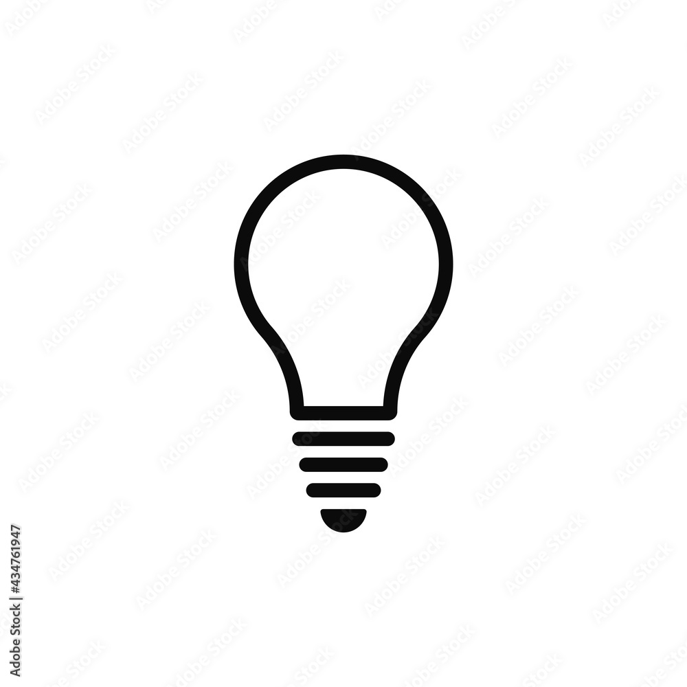 Lightbulb icon vector. Bulb sign Lightbulb icon vector. Bulb sign