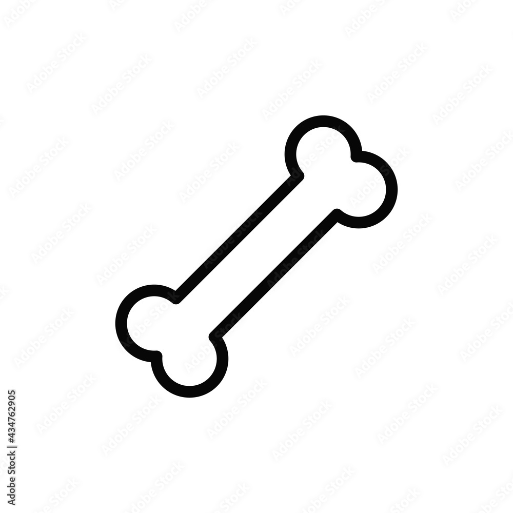 Bone icon vector. Bone sign