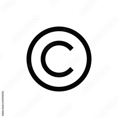 Copyright icon vector. Copyright sign