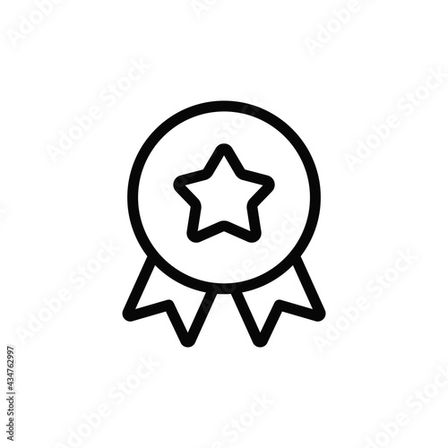 Medal icon vector. Badge sign