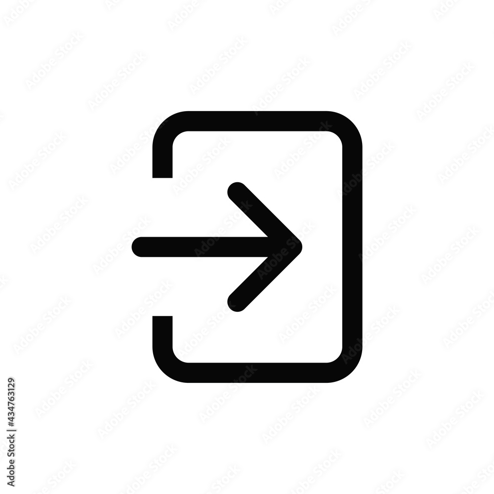 Enter icon vector. Login sign Enter icon vector. Login sign