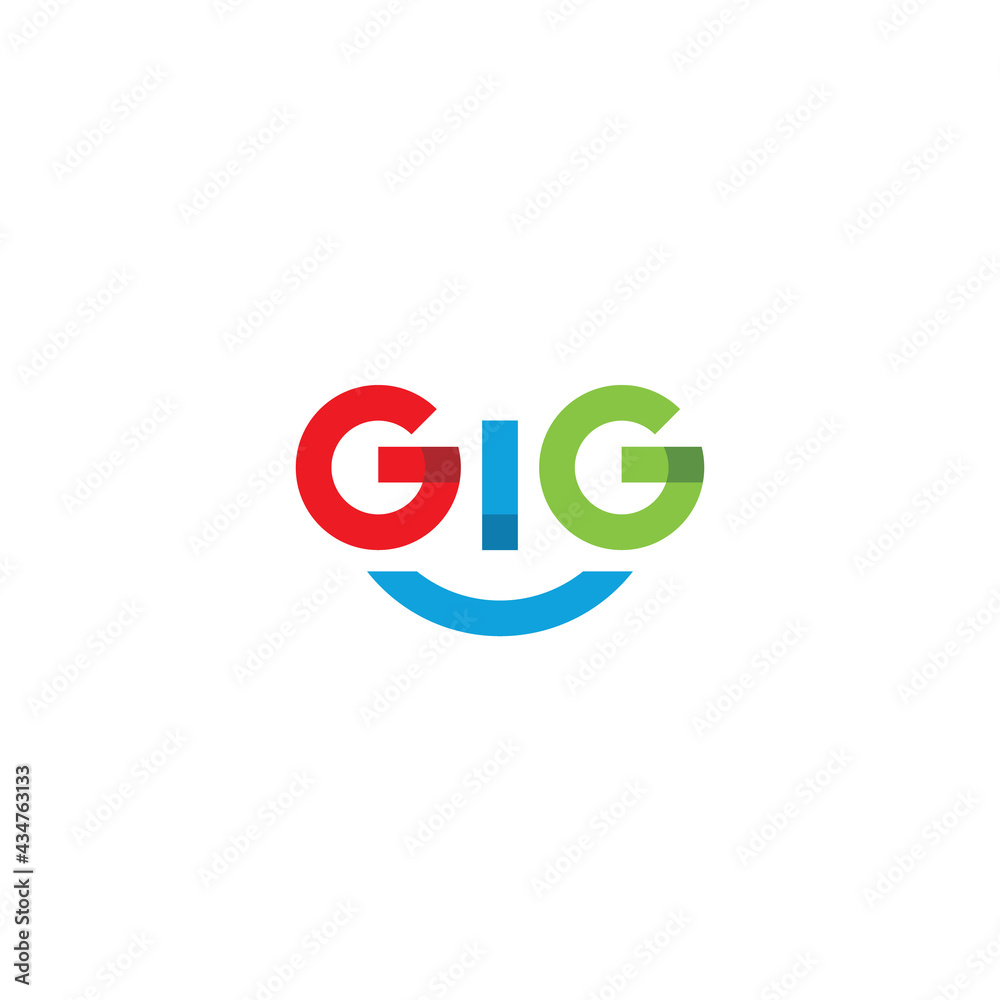 Gig and Smile logo or wordmark design Gig and Smile logo or wordmark design