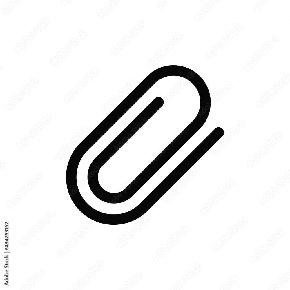 Attach icon vector. Paperclip sign