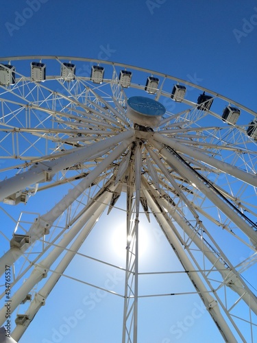 ferris wheel on a blue sky