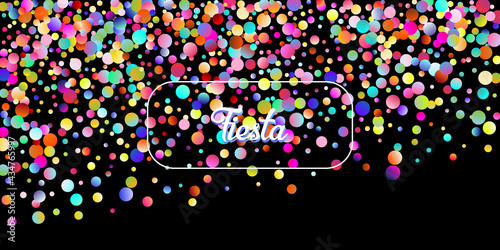 Carnival Confetti Explosion Vector Background. Colorful Circles, Bubbles, Bokeh Decoration. Falling