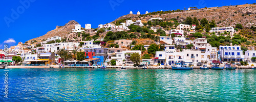 authentic Greece - traditional fishing village Panteli. Beautiful greek island Leros, Dodecanese