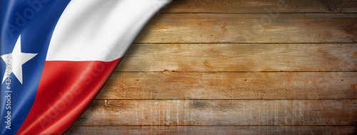 Fotografie Texas flag on old wood wall banner, USA