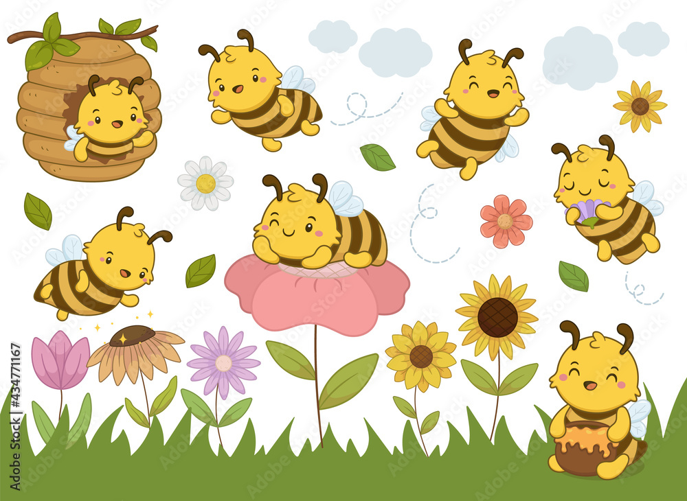Naklejka premium Happy Bee